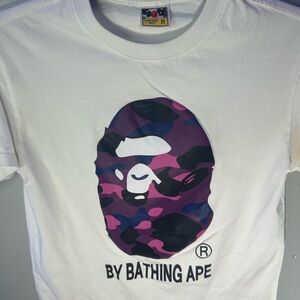 A Bathing Ape Purple Camo Ape Head Tee